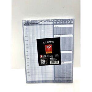 Arteza 2pk Daily Planner Pad 8.5x11 -80 Sheets Each Tear-Off Sheet Organizer NEW